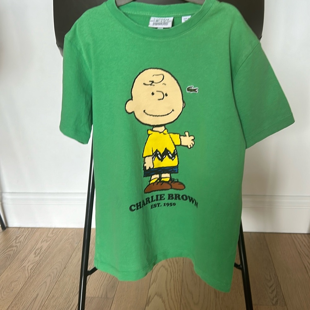 LACOSTExPeanuts limited edition Charlie Brown tshirt